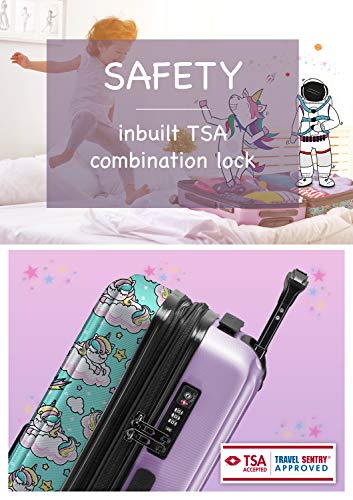 Lilac & Turquoise Unicorn Suitcase