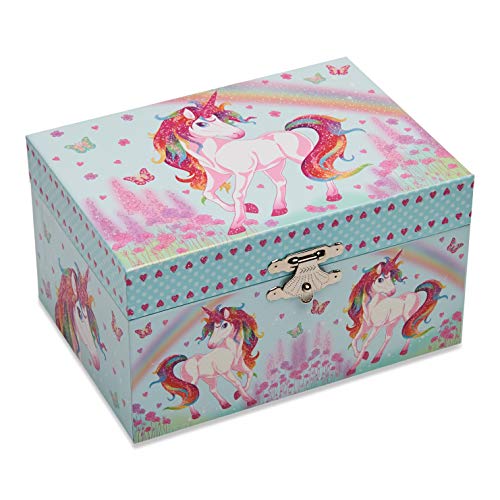 Clasp close jewellery box for girls unicorn design