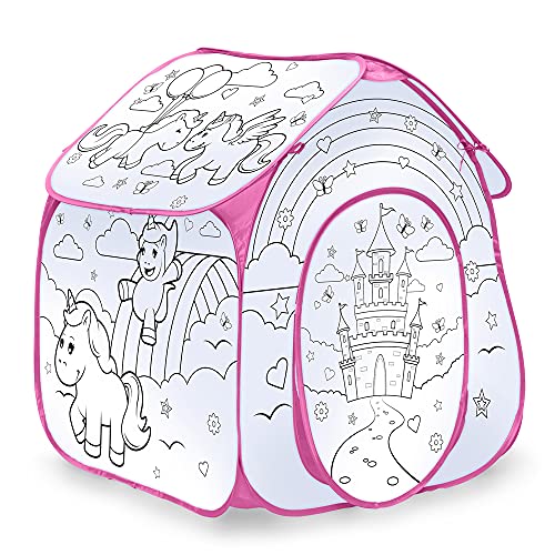 Colour Your Own Unicorn Play Tent Playhouse | Tobar
