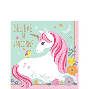 Magical Unicorn Party Beverage Napkins | Pack of 16 | Believe in Unicorns!