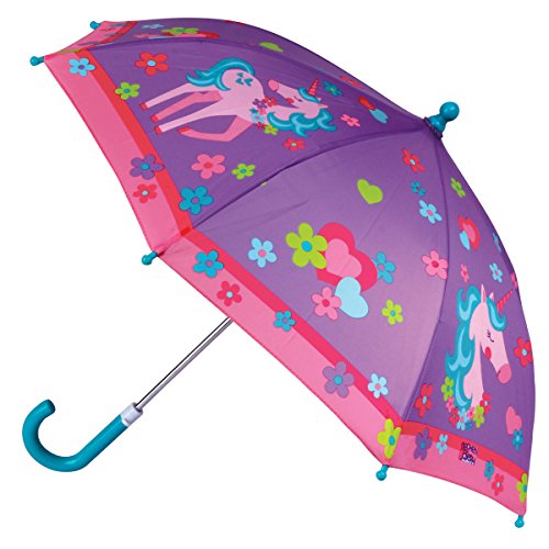 Multicoloured Unicorn Design Umbrella | Unicorn Flowers & Hearts