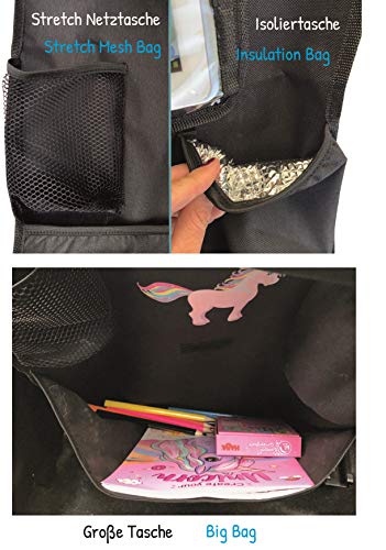 Unicorn Car backseat organizer with adjustable tablet pocket