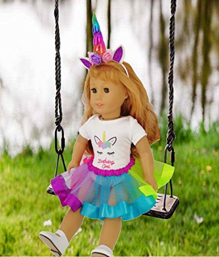 Birthday Girl Dolls Outfit | Unicorn Design