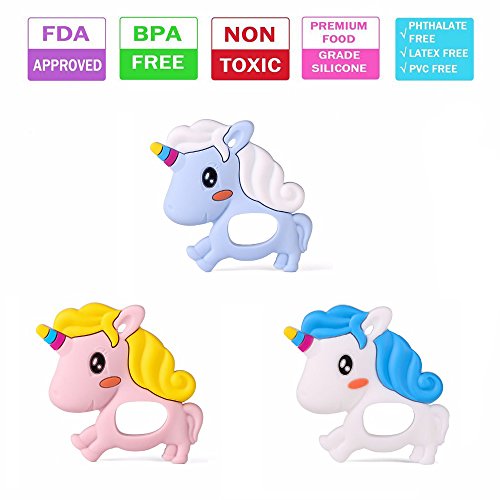 Unicorn BPA Free Silicone Teether For Babies