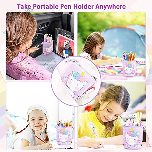 Portable Unicorn Pen Holder Lilac 