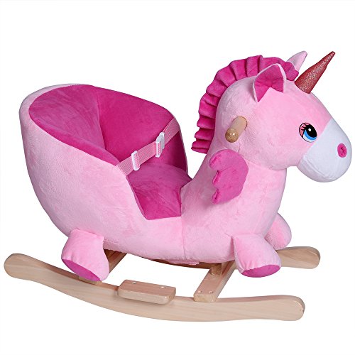 Pink | Unicorn Plush Rocking Chair | Deuba