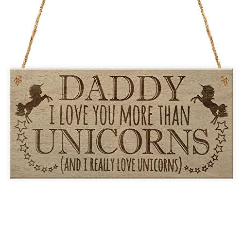 dad wooden unicorn sign