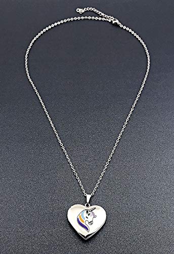 Heart Shaped Unicorn Locket