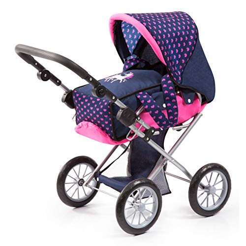 Bayer Design | Unicorn Design Combi Dolls Pram | For Dolls Up To 46cm |  Blue & Pink