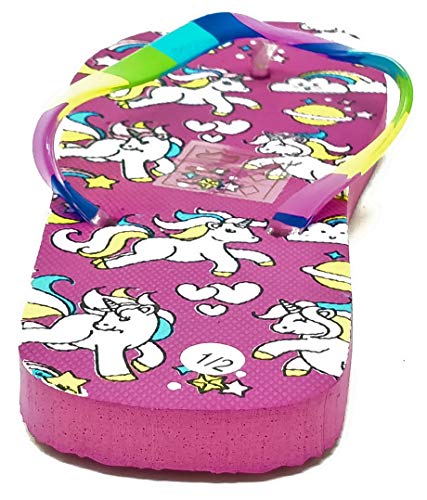 Pink Unicorn Flip Flops For Girls 