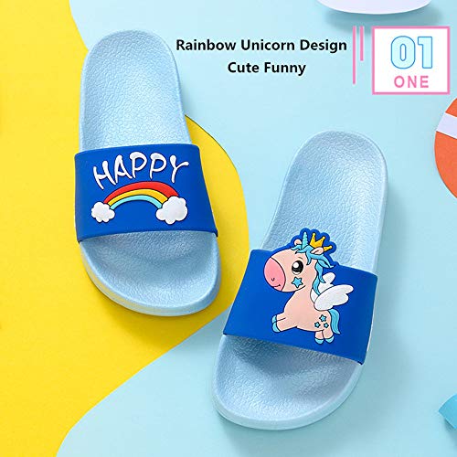 Cute unicorn blue sliders pool rainbow
