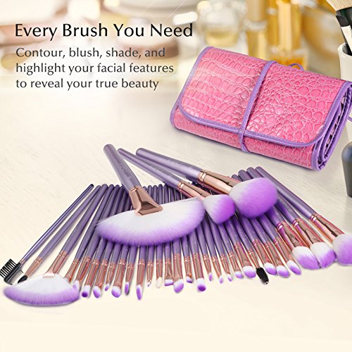 32 Piece Unicorn Make Up Brush Set