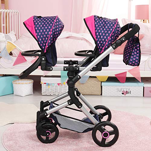 Unicorn Double Buggy For Dolls