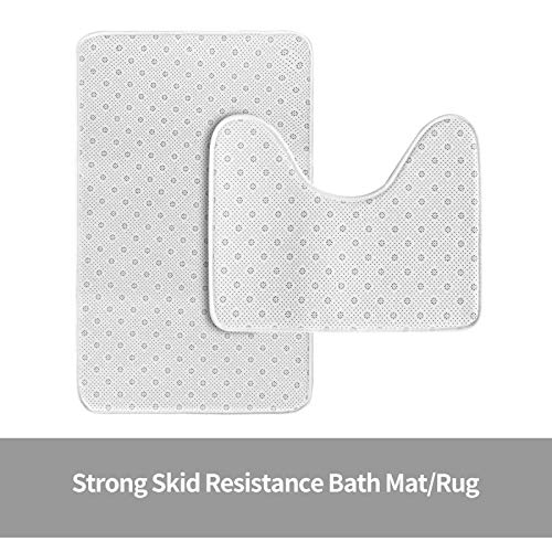 Set Of 2 Cute Unicorn Non Slip Bathroom Rugs | Purple