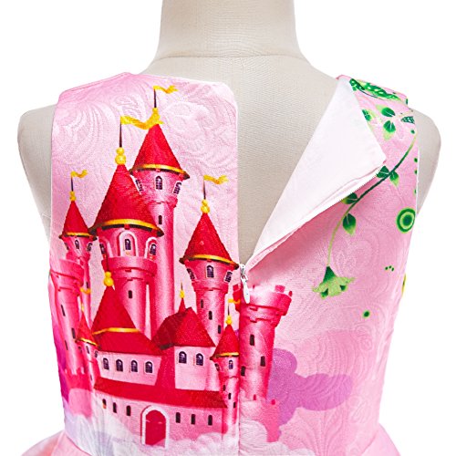 Unicorn & Castle Girls Pink Dress