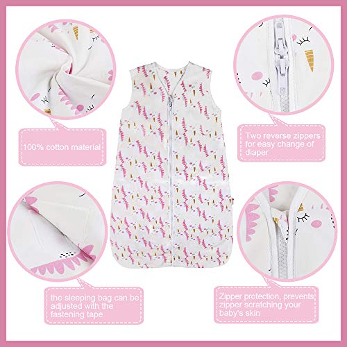 Unicorn Baby Sleeping Bag - 2.5 Tog with Adjustable Length | Baby Gift