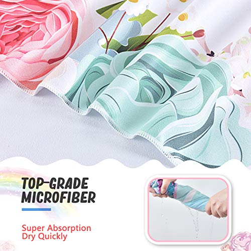 Floral Unicorn Beach Towel | 76 x 152cm | Microfiber