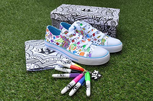 Unicorn JEX colour in yourself trainers children present idea