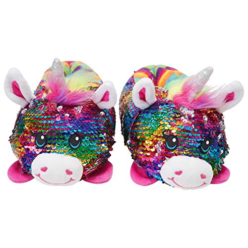 Multicoloured Unicorn Kids Slippers Build-A-Bear