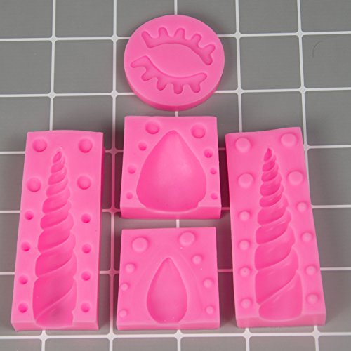 5 Pieces Unicorn Silicone Moulds