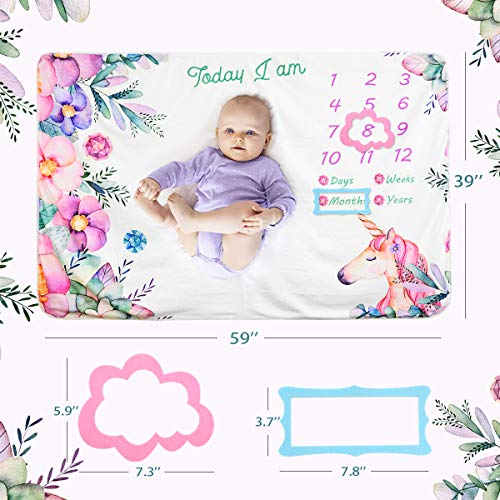 Unicorn Design Milestone Blanket