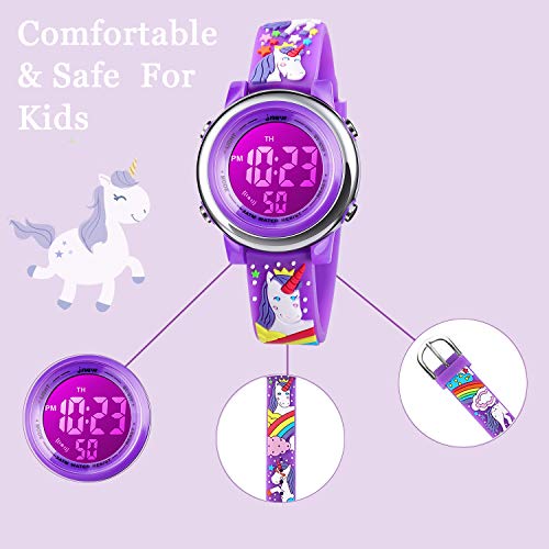 Waterproof Unicorn Watch For Girls | Purple