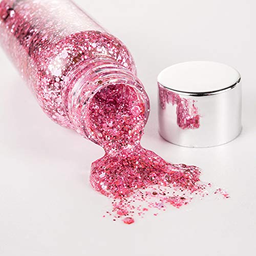 Mermaid Sequins Chunky Glitter Liquid Eyeshadow Glitter Body Gel Festival Glitter | White