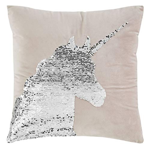 Unicorn Sequin Cushion Cover 43x43cm Pink - Catherine Lansfield