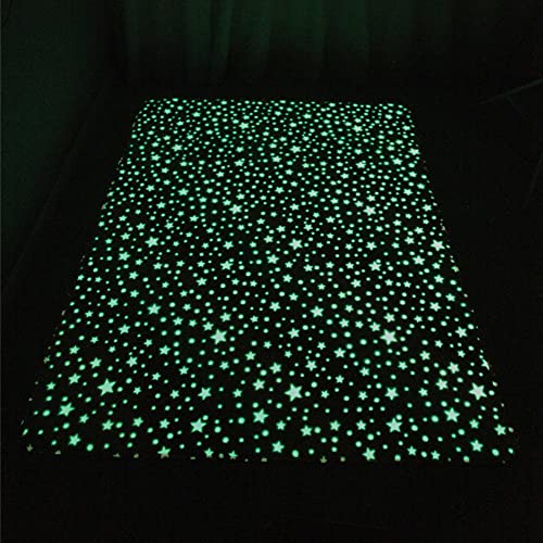 Luminous Area Rug Glow in The Dark Large Soft Rug for Bedroom Living Room Washable Carpet Home Decor Rainbow Stars 120x60cm