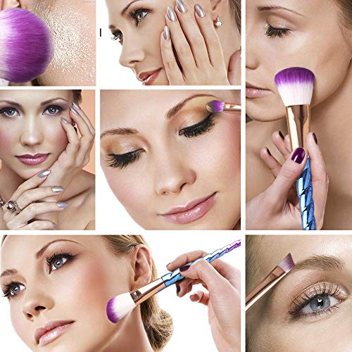Pretty Swirled Unicorn Mermaid Make Up Brush Set | 12 Pieces