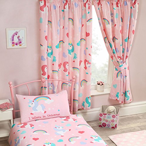 Unicorn rainbow curtains