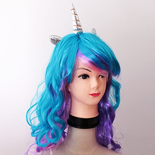 Unicorn Wig With Horn And Ears | Purple and Pink for Women And Girls | Fancy Dress