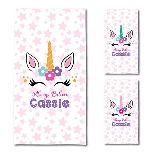 Personalised Unicorn Bath Towels | Always Believe