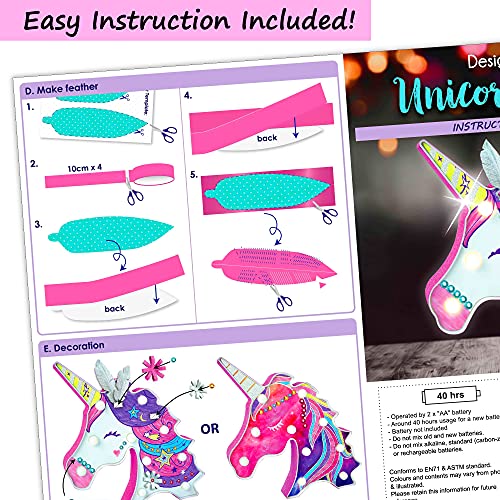 Decorate Your Own Unicorn LED Light | Kits For Girls