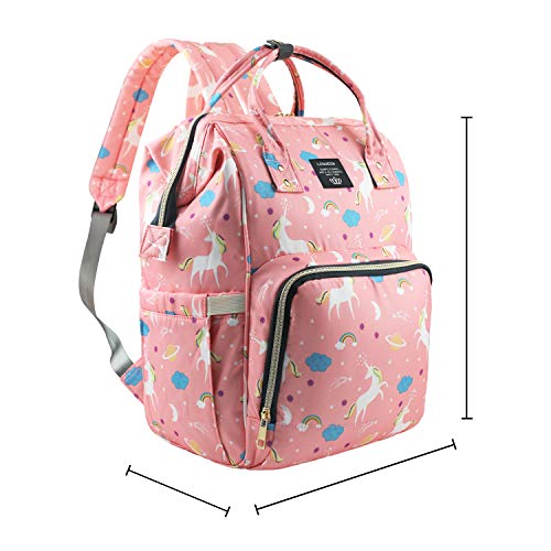 Unicorn Design Baby Changing Bag Pink 