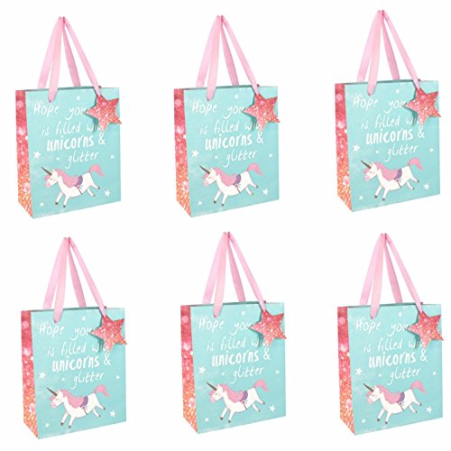 Colourful Unicorn - Pack of 6 - Gorgeous Medium Gift Party Bags