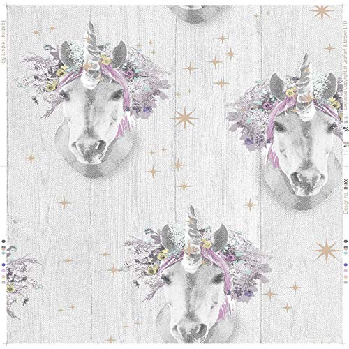 Floral Unicorn Sparkle Wallpaper 