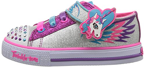 Twinkle Toes Skechers Unicorn glitter pink purple kids shoes