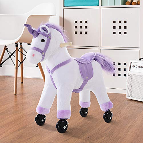 Kids Ride On Walking Unicorn | For Age 3+ | Purple & White 