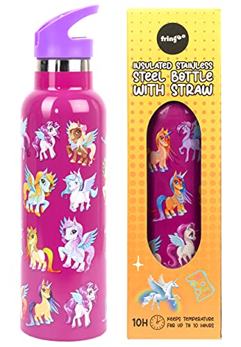 Fringoo | Magic Unicorn Water Bottle | Insulated | Stainless Steel | 600 ml