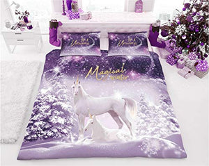 Christmas Winter Unicorn Duvet Cover Sets | Single | Double | Kings Sizes Available 
