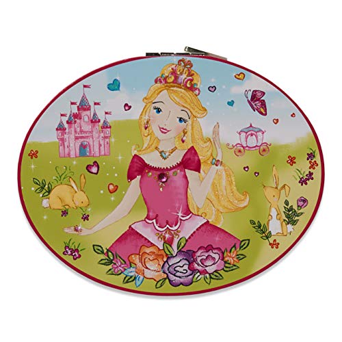 Lucy Locket - Oval Princess Musical Jewellery Box for Children - Glittery Kids Jewellery Box