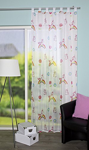 Unicorn Rainbow Pattern Kids Curtain