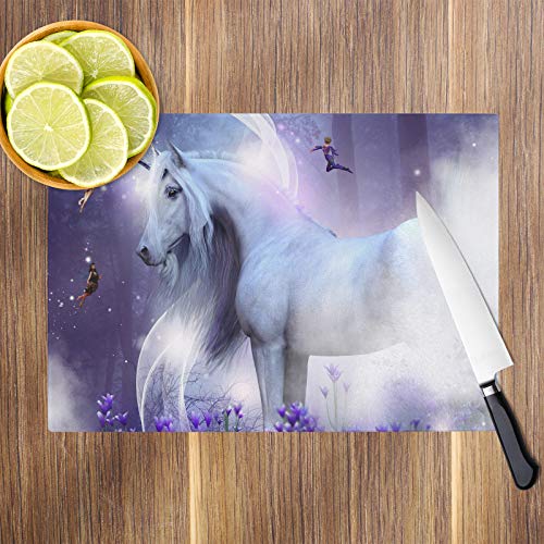 Mystical Fantasy Unicorn Chopping Boards Glass