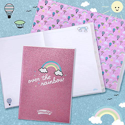 A4 Rainbow Glittered Notebook