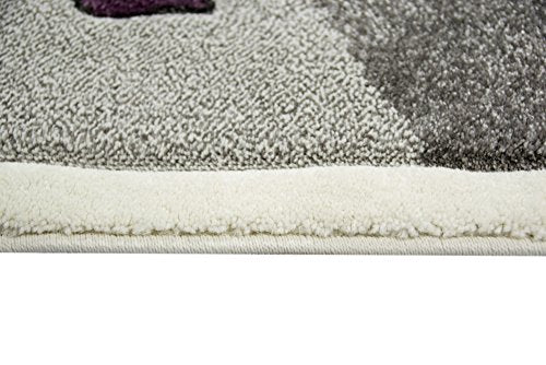 Children's Rug | Unicorn Rainbow | Size 80x150 cm | Grey, Pink, Purple