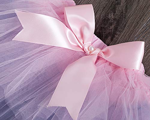 Unicorn Multi-Layer Tutu 1st ONE Birthday | 3 Pcs Outfits Romper+Skirt+ Flower Headband