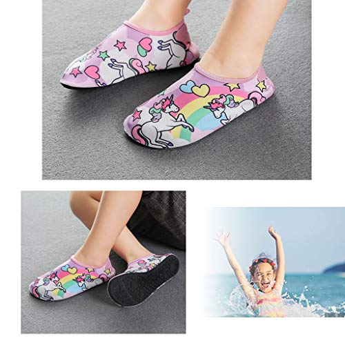 Unicorn Kids Girls Beach Shoes Quick Drying Water Shoes/ Aqua Socks