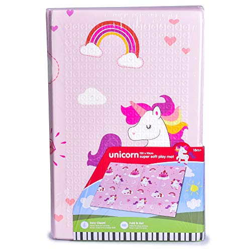 Unicorn & Rainbows Soft Play Mat | Pink 