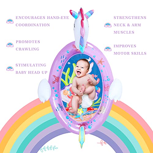 Purple Babies Unicorn Play Mat | Water Mat For Tummy Time